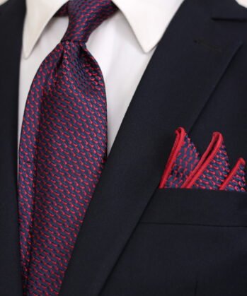 Scattered Jaquard Neck Tie With Hanky