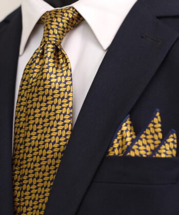 Scattered Jaquard Neck Tie With Hanky