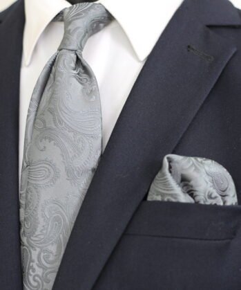 Paisley Jaquard Neck Tie With Hanky