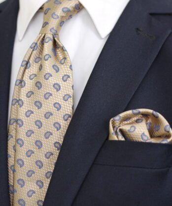 Paisley Jaquard Neck Tie With Hanky