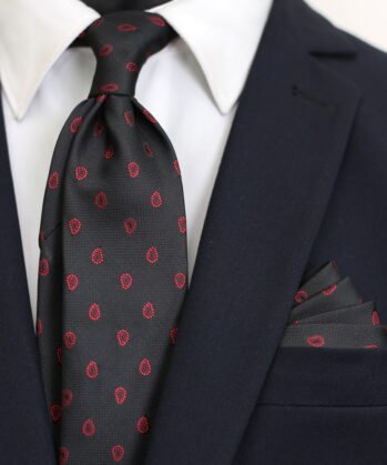 Paisley Jaquard Neck Tie With Hanky