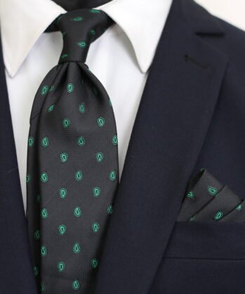 Paisley Jaquard Neck Tie With Hanky