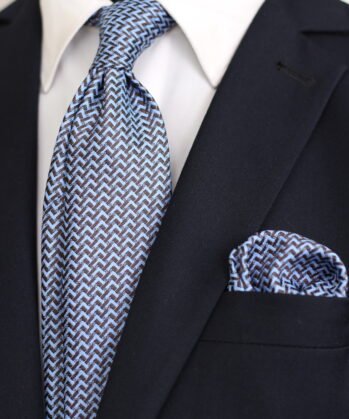 Scattered Jaquard Neck Tie With Hanky