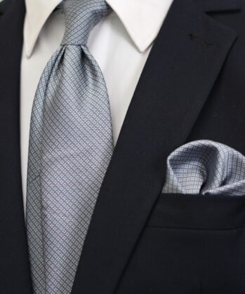 Plain Jaquard Neck Tie With Hanky