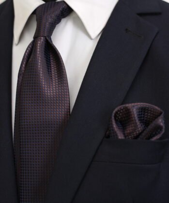 Dotted Jaquard Neck Tie With Hanky