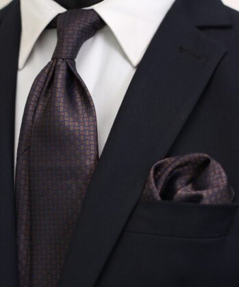 Scattered Jaquard Neck Tie With Hanky