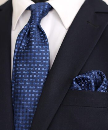 Scattered Jaquard Neck Tie With Hanky