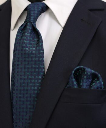Scattered Jaquard Neck Tie With Hanky