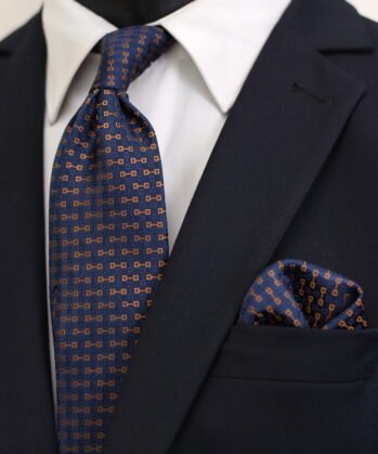 Scattered Jaquard Neck Tie With Hanky